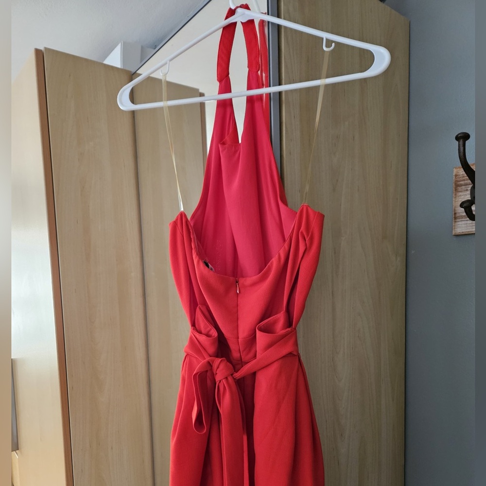 DO+BE Red Backless Ruched Cocktail Dress - Picture 3 of 3